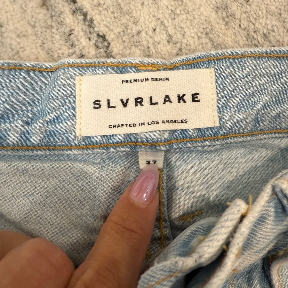 SLVRLAKE “beatnik” Light Blue Distressed Jeans 27 - Picture 2 of 5